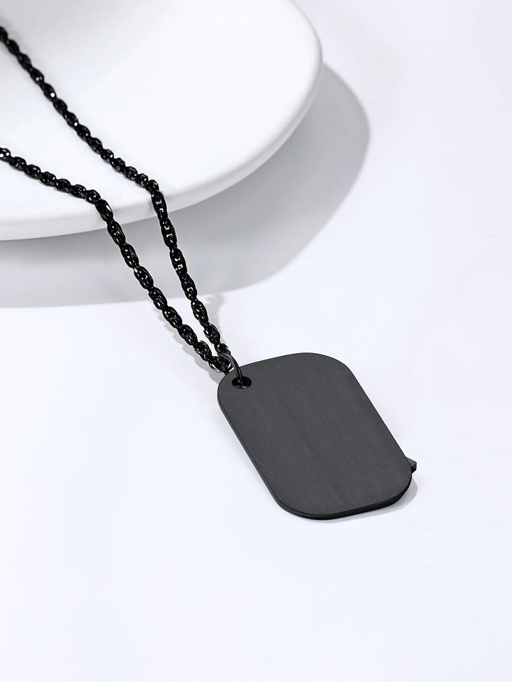 Cross Necklace for Men Stainless Steel Dog Tag Stylish Gift