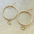 STAR & LUNA MOON HOOP EARRINGS