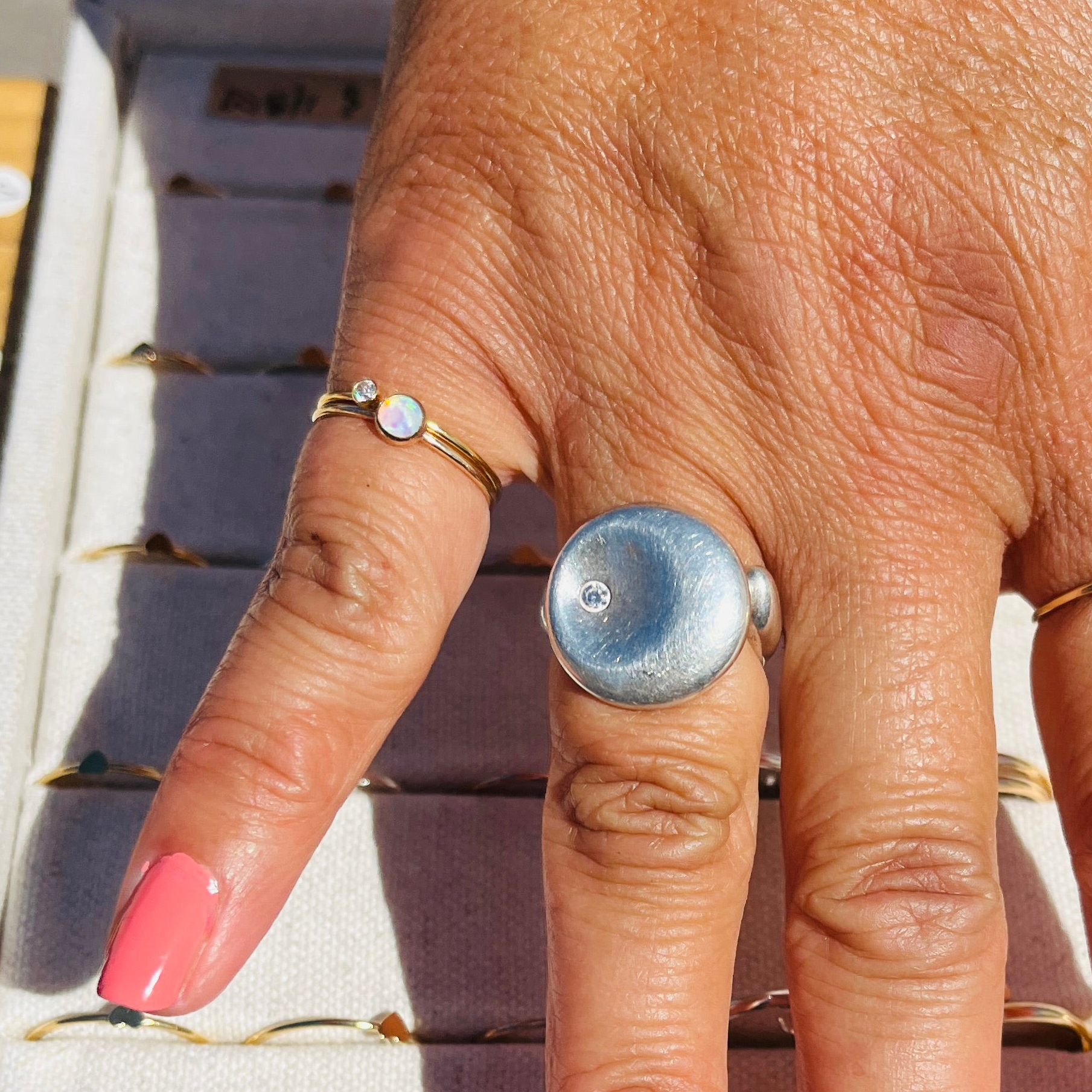 14K Gold Filled "MARIA" OPAL RING