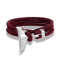 TideBond Ocean-Inspired whale tail and anchor multilayered rope bracelet symbolizing connection and coastal style