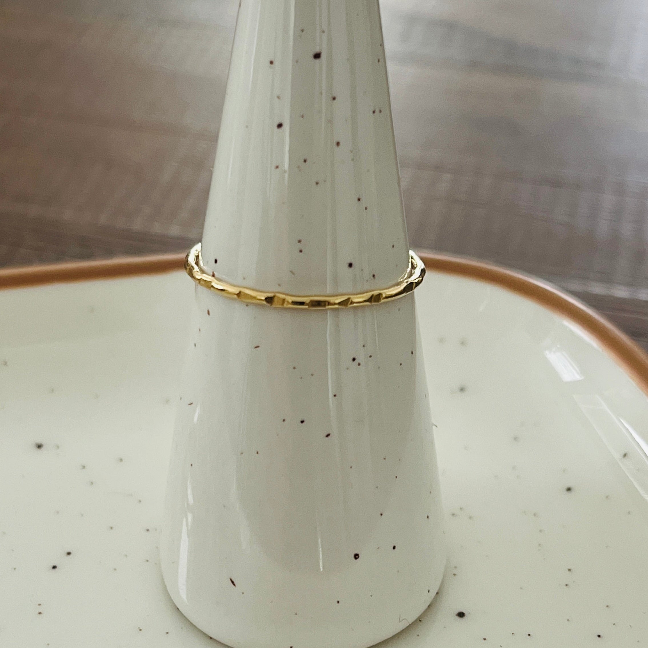 14k gold filled or sterling silver FACETED STACKING RING