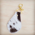 Leather Keychain-Brindle Cowhide 702m