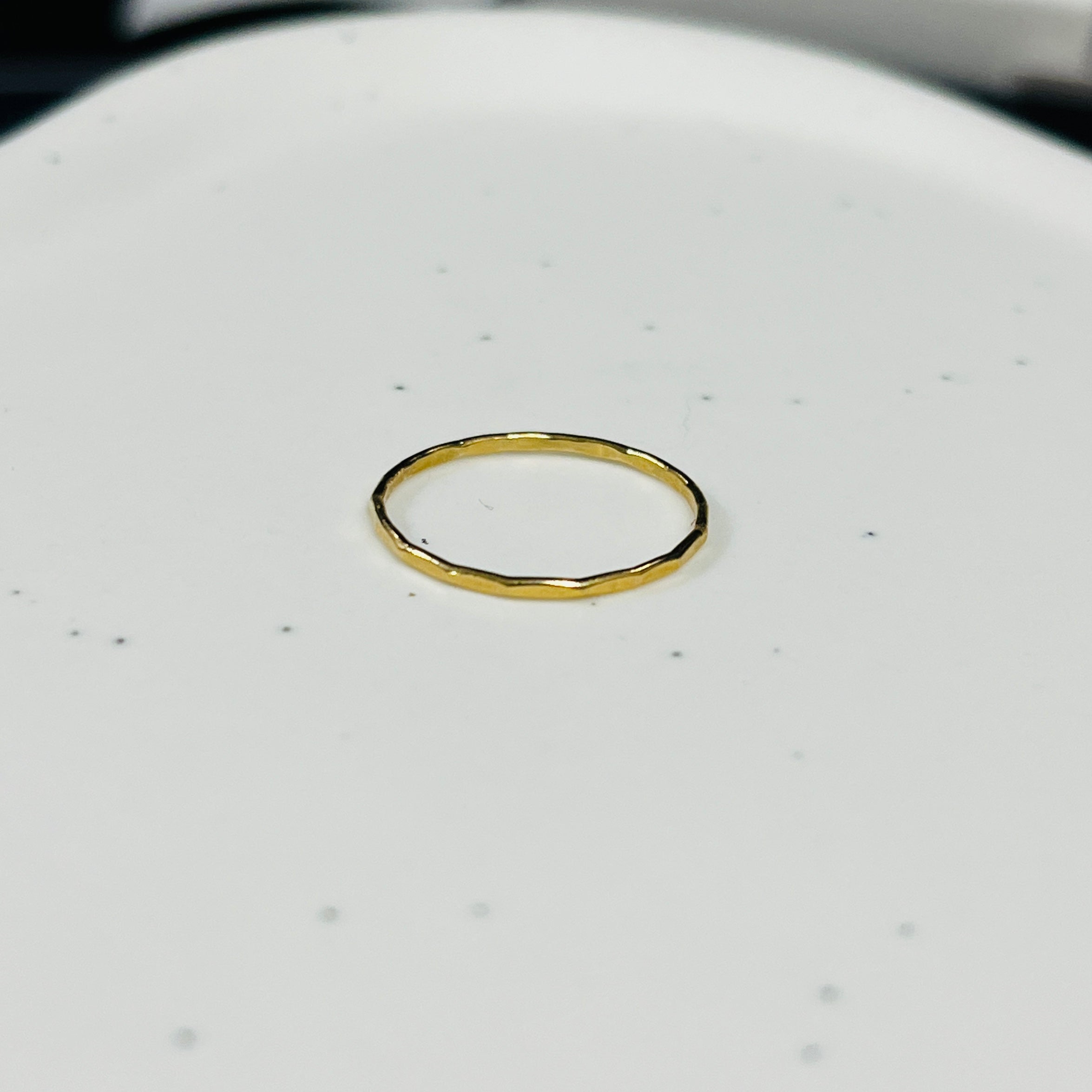 14k gold filled or sterling silver HAMMERED STACKING RING