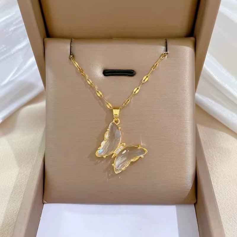 Luna Bloom Butterfly Tassel Necklace – Grace in Every GlimmerA Dance of Light, Elegance, and FantasyDelicate yet bold, the Luna Bloom Butterfly Tassel Necklace is a tribute to femininity, freedom, and the beauty of fine detailRemoloxLuna Bloom Butterfly Tassel Necklace