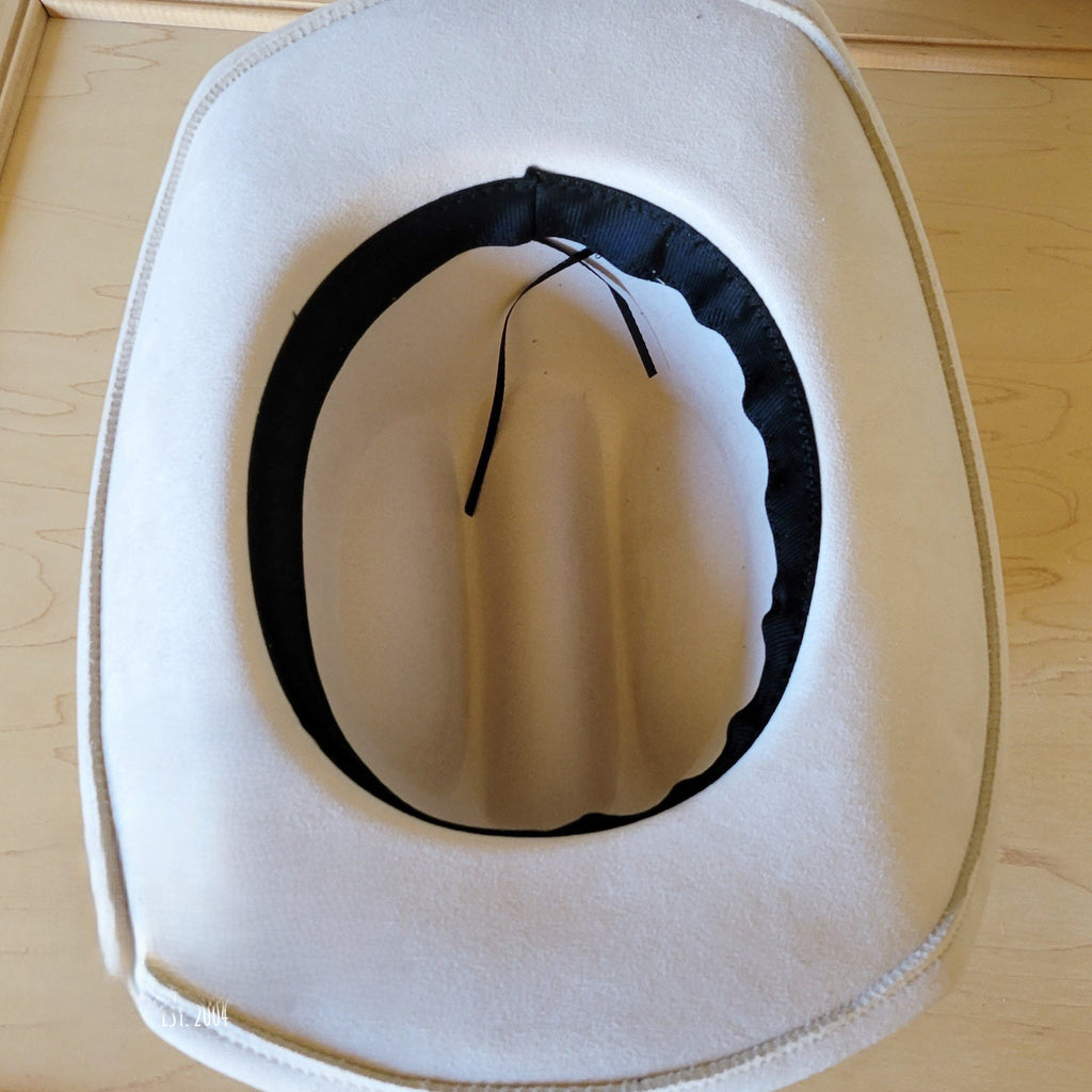 Wide Genuine Leather Mixed Metallic Hat Band w/ Turq 953t