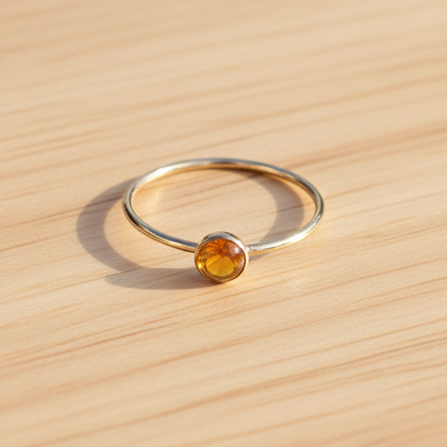 14K Gold Filled CITRINE GEMSTONE RING