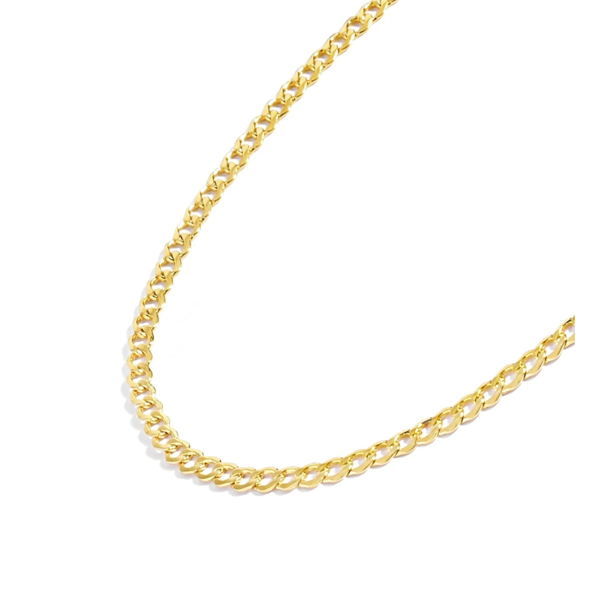 14K gold filled Miami Cuban link chain necklace in various widths for men and women
