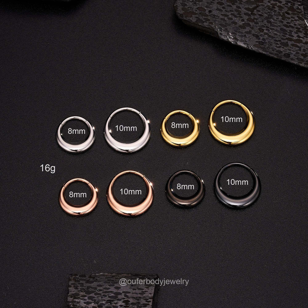 Lunar Bold Septum Clicker – Sculpted Shine for Unapologetic StyleA Statement of Strength, Styled with PrecisionThe Lunar Bold Septum Clicker is the perfect fusion of edgy attitude and refined design. Crafted from premium surgical RemoloxLunar Bold Septum Clicker