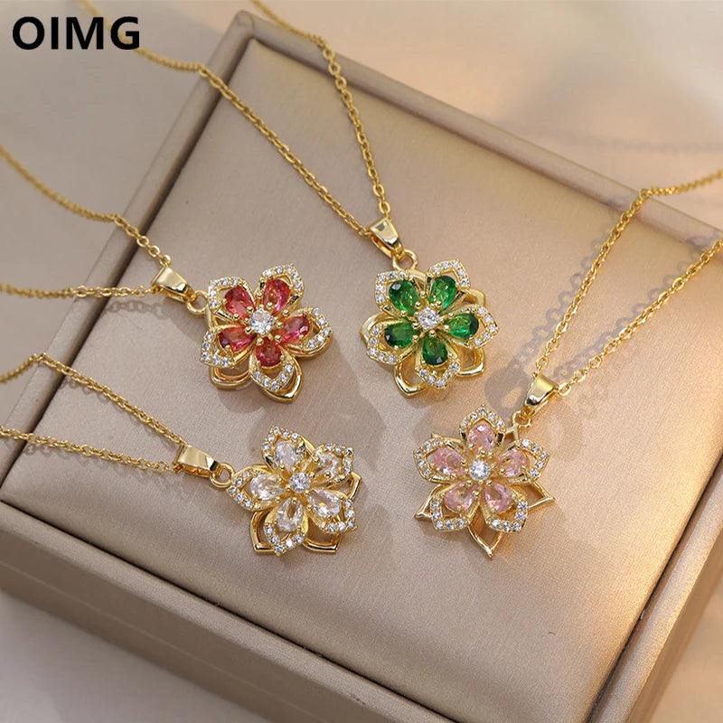 Eternal Bloom Rotatable Flower Necklace – Romance in Every TurnA Flower That Spins with Love and LightUnveil the magic of love and elegance with the Eternal Bloom Rotatable Flower Necklace. Expertly crafted from 316L stainless sRemoloxEternal Bloom Rotatable Flower Necklace