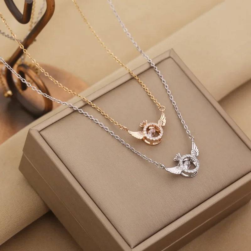 The Heart-Beating Clavicle Chain with Smart Angel Wings Is a Stylish, Where Style Meets SoulDelicate yet powerful, the CelestiaGlow™ Angel Wings Clavicle Chain is more than just jewelry – it’s a whisper of love, light, and inner beautyRemoloxHeart-Beating Clavicle Chain