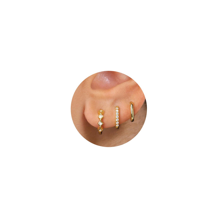 Freekiss 3 Pairs Gold Hoop Earrings Set: Dainty Stud Earrings Trendy Small 14K Gold Plated Hypoallergenic Dangle Cartilage Huggie Hoop Earrings for Women Gold Jewelry for Women Gifts