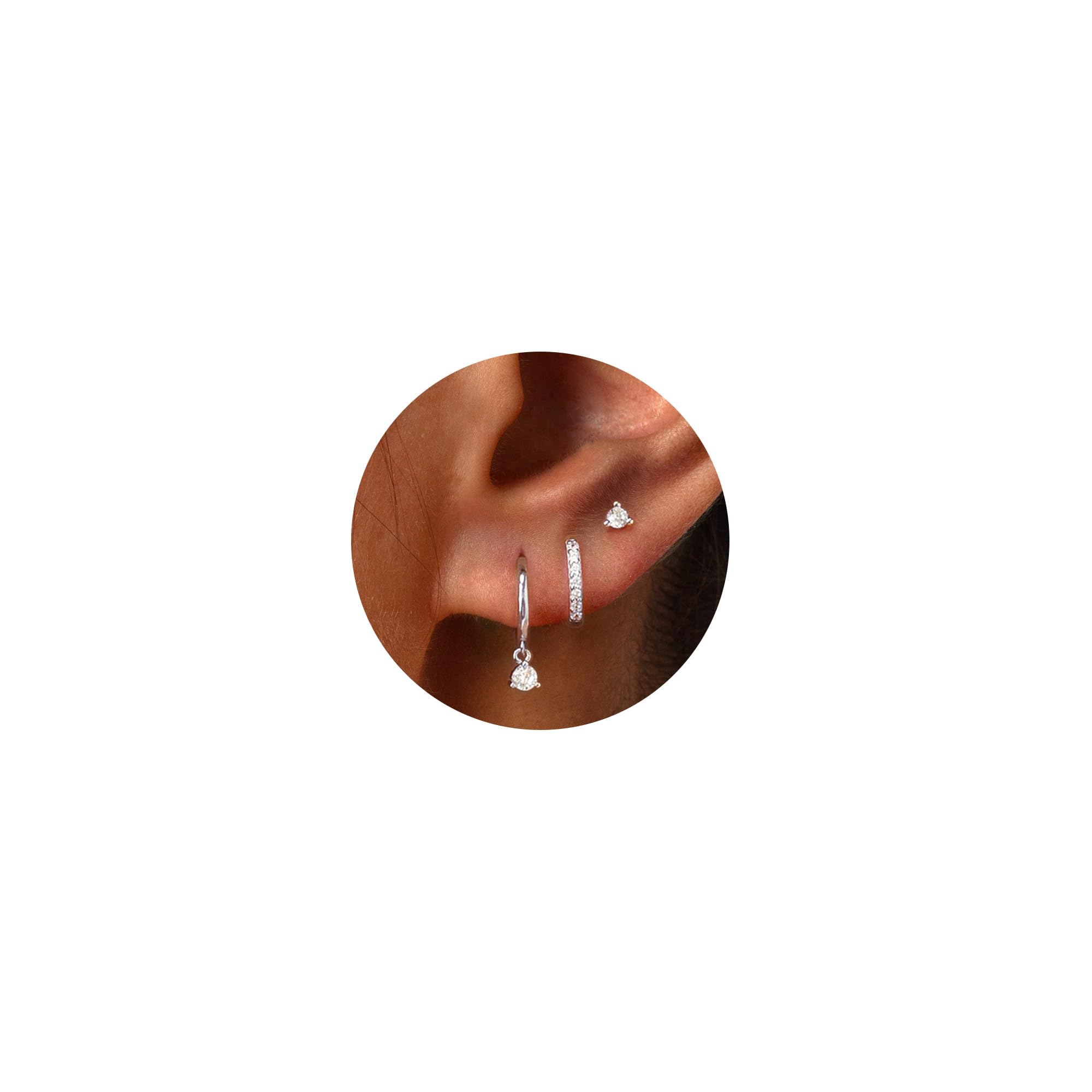 Freekiss 3 Pairs Gold Hoop Earrings Set for Women