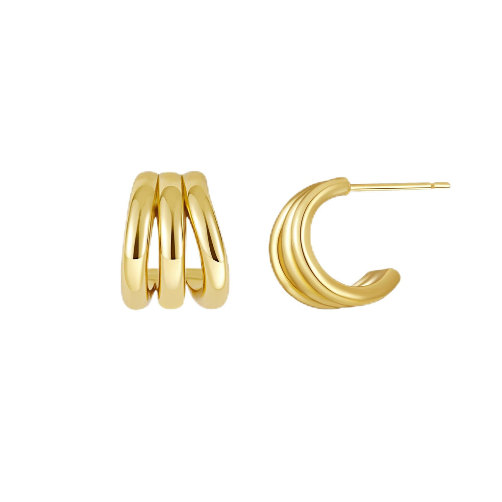 Boucles d'oreilles pendantes nœud doré – Pendantes massives hypoallergéniques