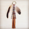 Boho Western Leather Boot Bling Charm w/ Navajo Fringe 500x