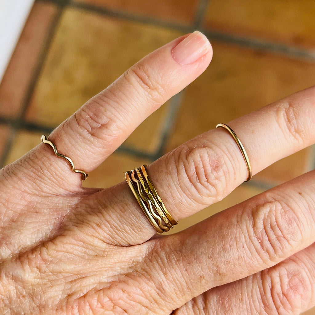 14k gold-fill or sterling silver FULL STACKING RING SET