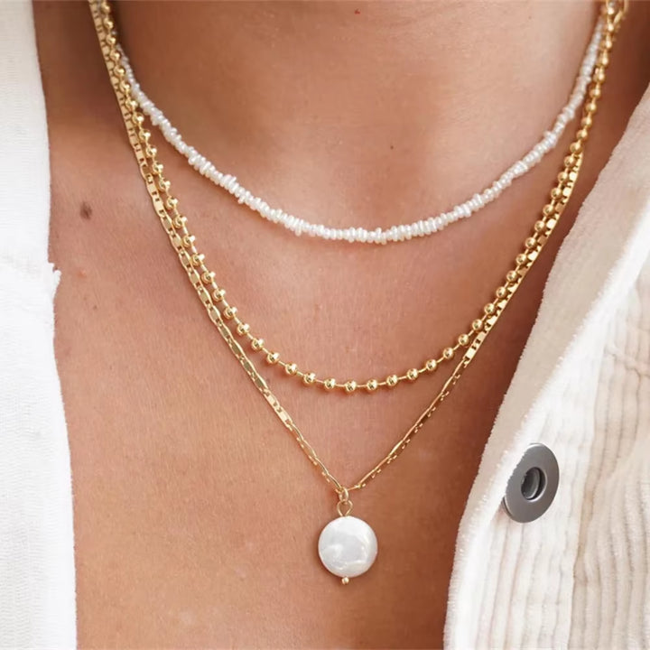 Vintage Punk Gold-plate Thick Chain Head Portrait Coin Pendant Necklace For Women