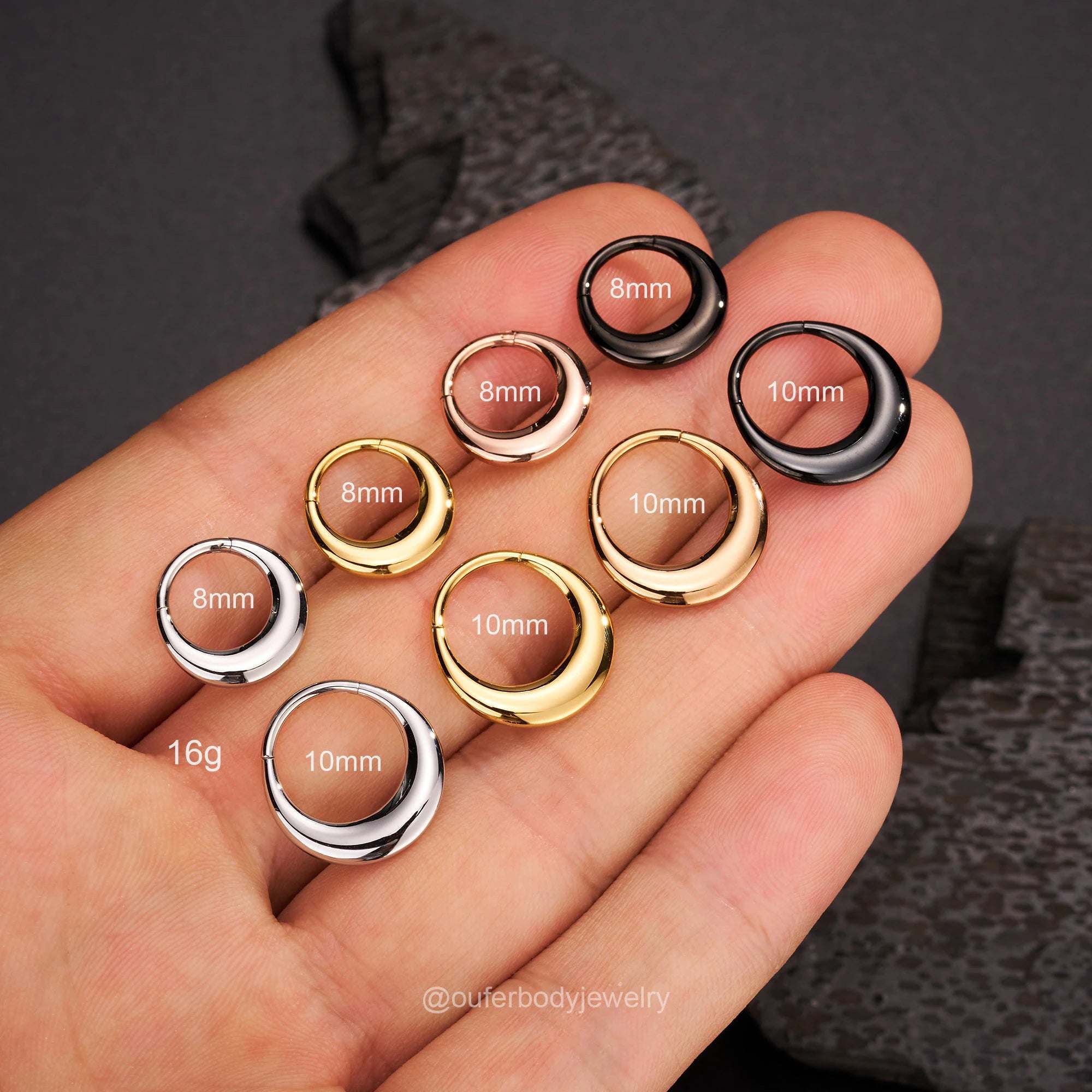 Lunar Bold Septum Clicker – Sculpted Shine for Unapologetic StyleA Statement of Strength, Styled with PrecisionThe Lunar Bold Septum Clicker is the perfect fusion of edgy attitude and refined design. Crafted from premium surgical RemoloxLunar Bold Septum Clicker