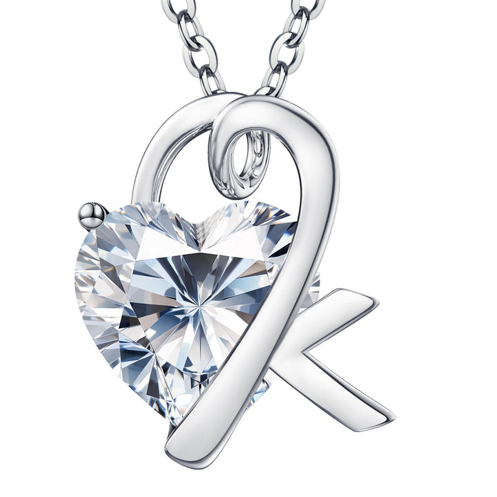 moissanite heart necklaces for women