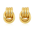 Boucles d'oreilles pendantes nœud doré – Pendantes massives hypoallergéniques