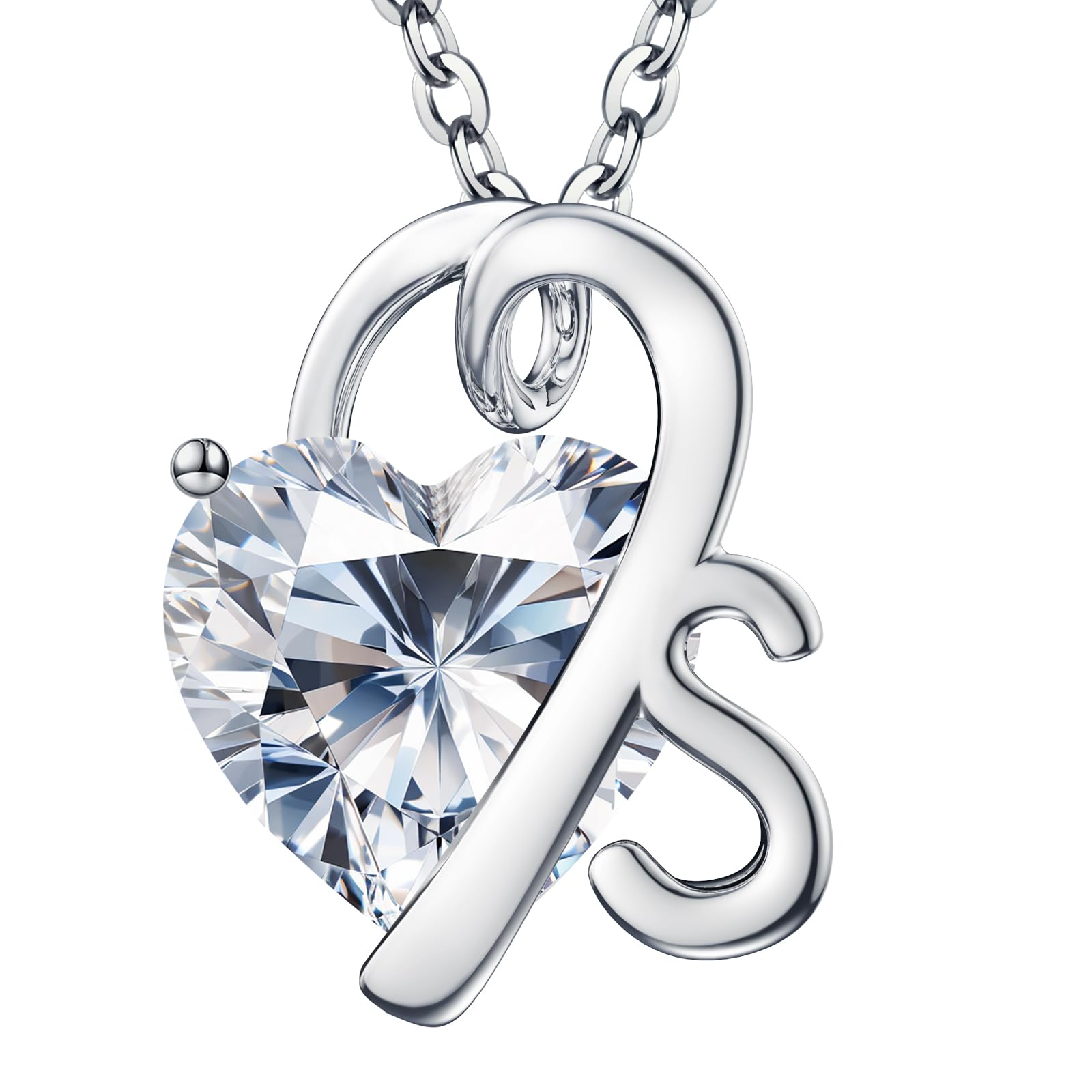 moissanite heart necklaces for women