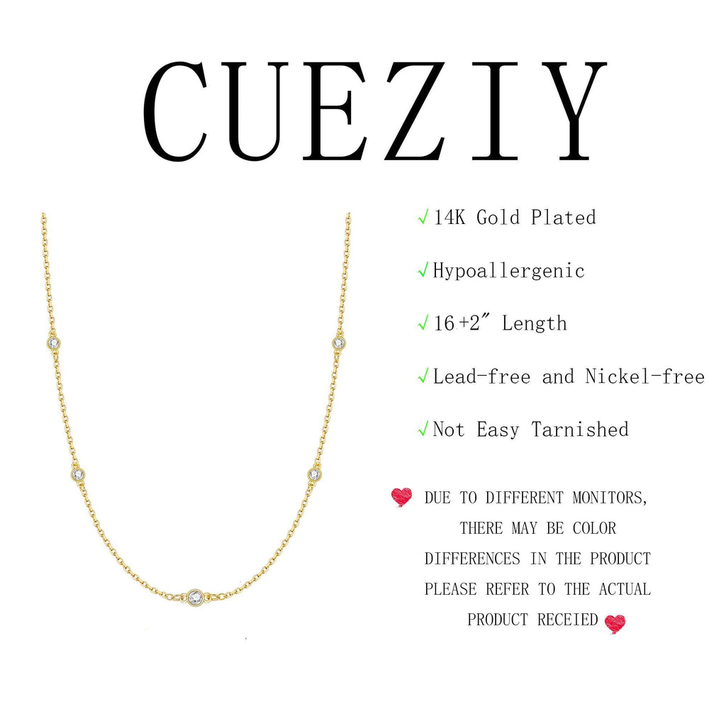 CUEZIY Mothers Day Gifts - Dainty Silver Gold Necklaces