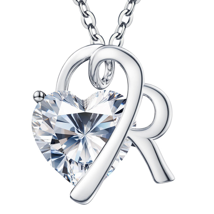 moissanite heart necklaces for women