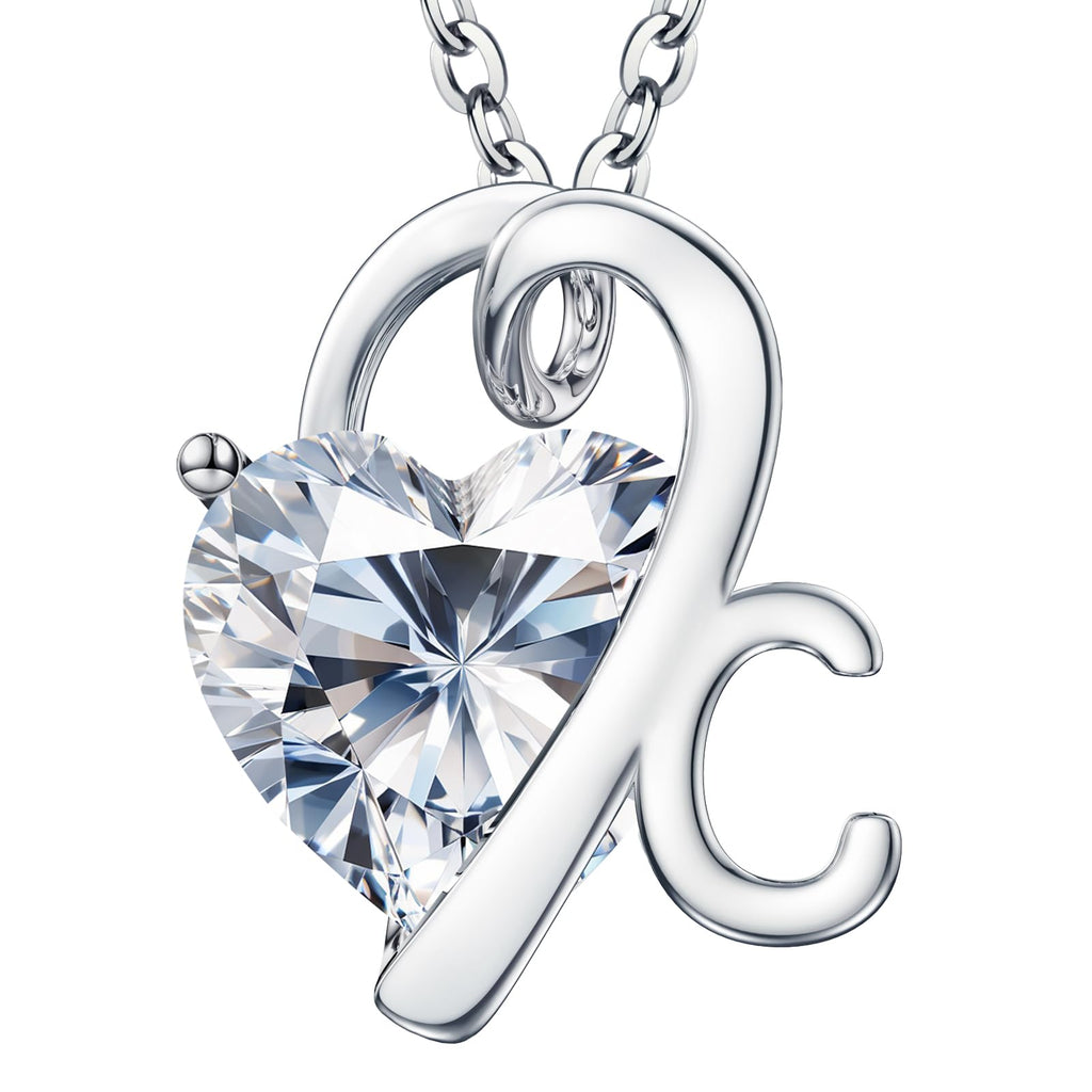 moissanite heart necklaces for women