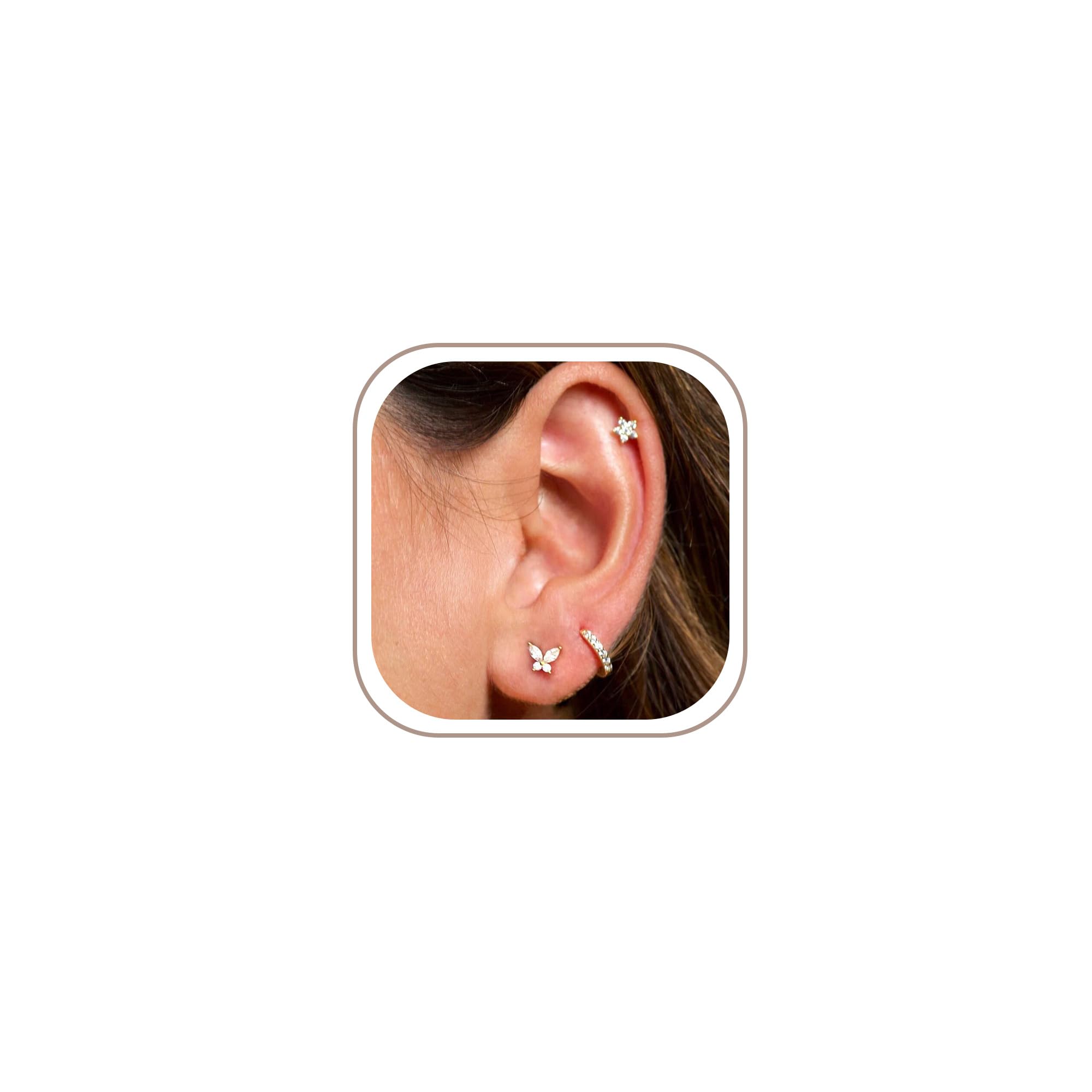 Freekiss 3 Pairs Gold Hoop Earrings Set for Women