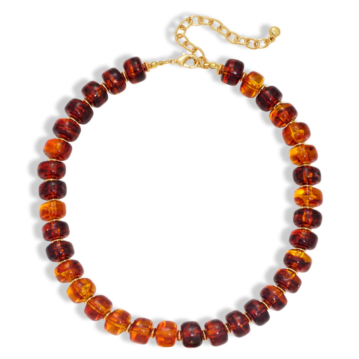 LILIE&WHITE Resin Chunky Beaded Necklace for Women Minimalistic Modern Statement Necklace Jewelry Accessories