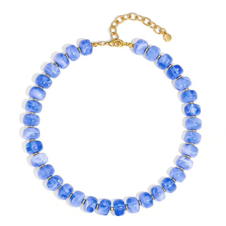 LILIE&WHITE Resin Chunky Beaded Necklace for Women Minimalistic Modern Statement Necklace Jewelry Accessories