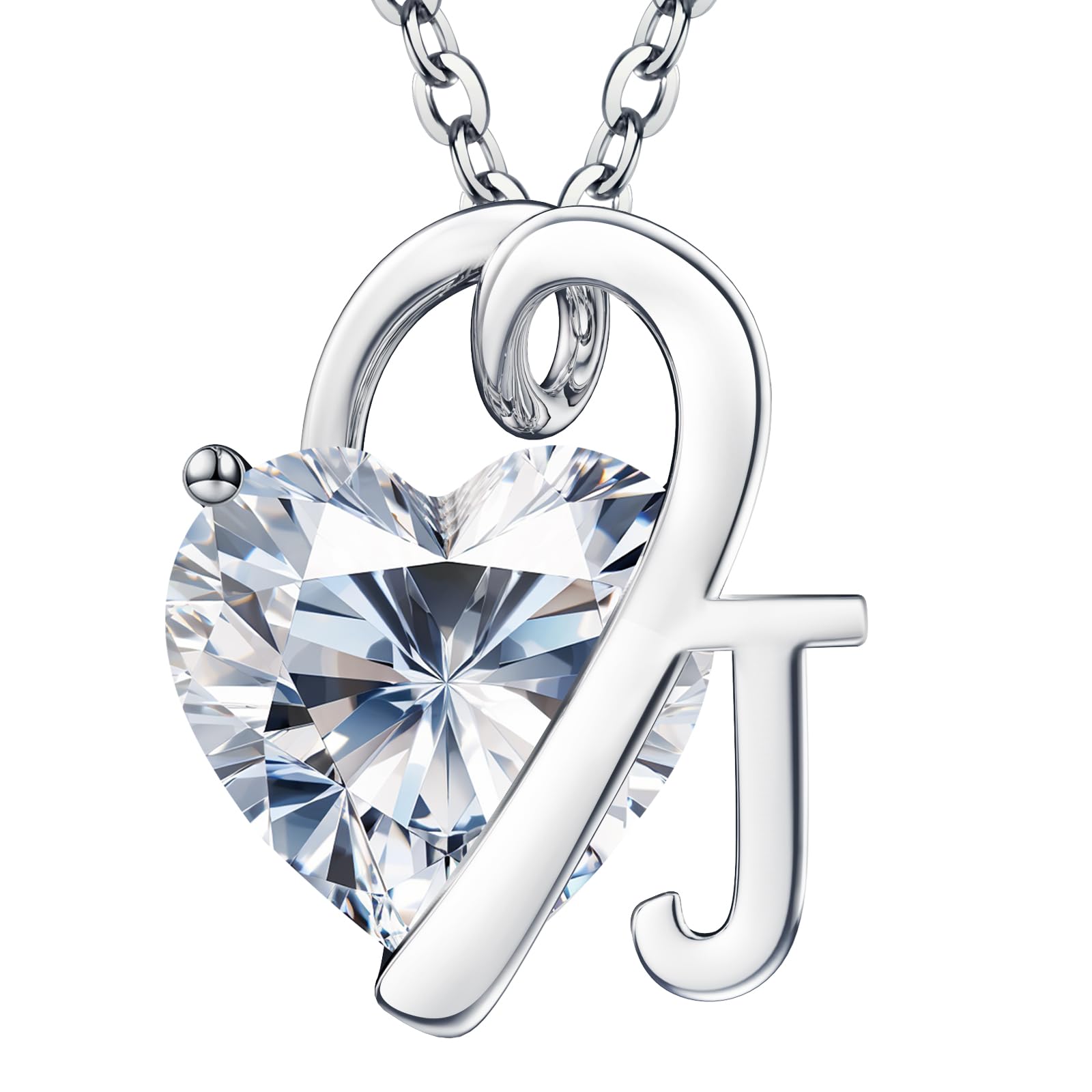 moissanite heart necklaces for women