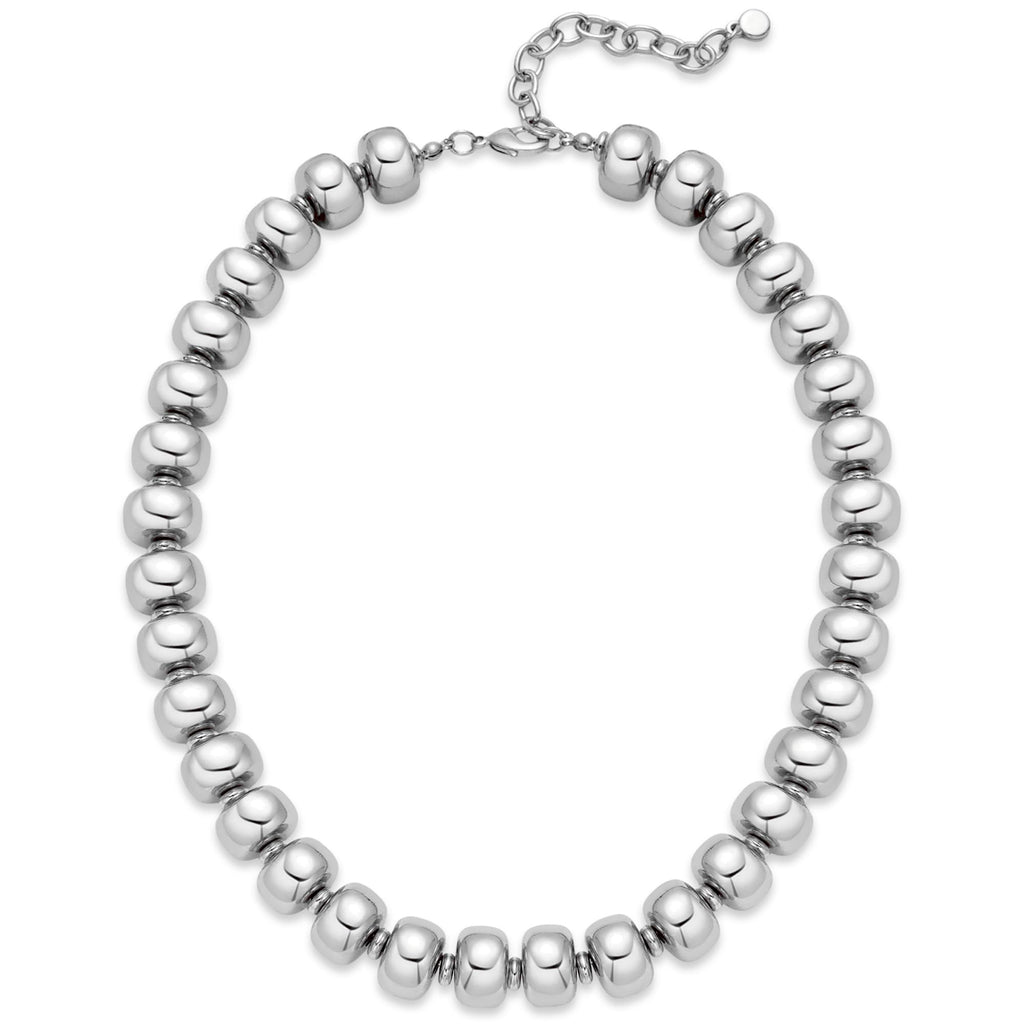 Collier plastron à perles en résine épaisses – Style moderne et minimaliste