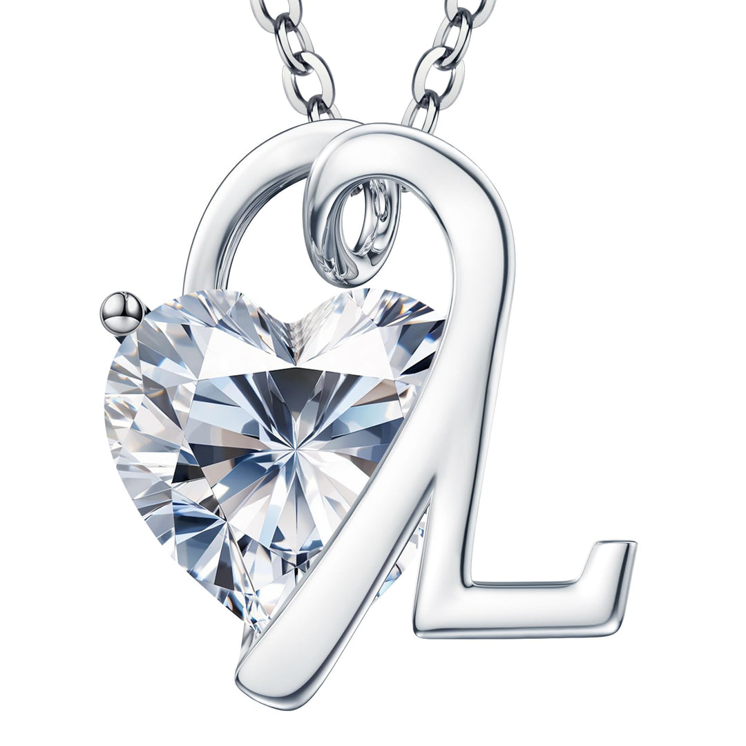 moissanite heart necklaces for women