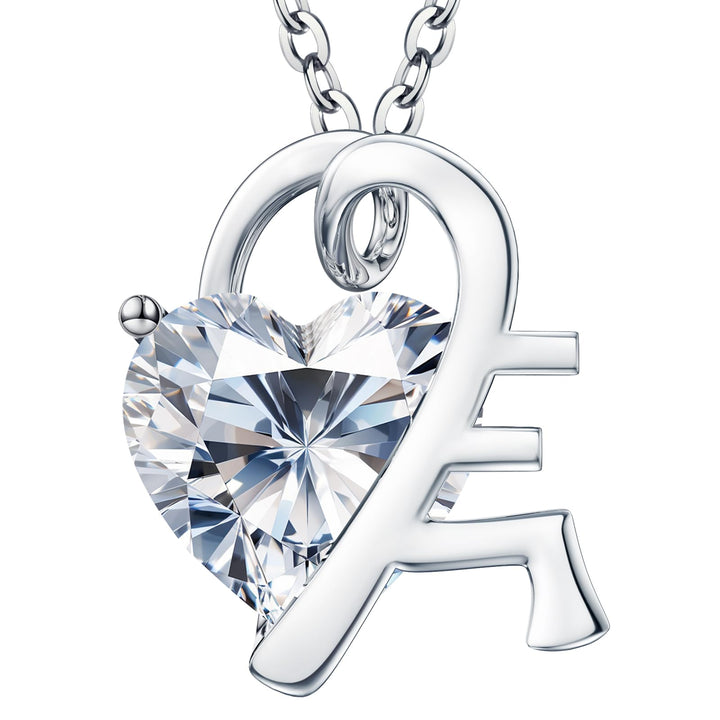 moissanite heart necklaces for women