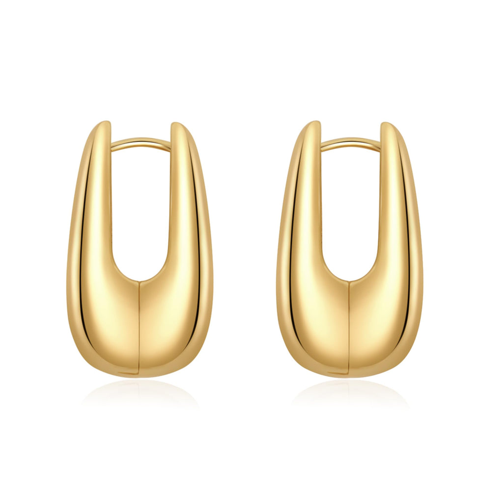 Boucles d'oreilles pendantes nœud doré – Pendantes massives hypoallergéniques