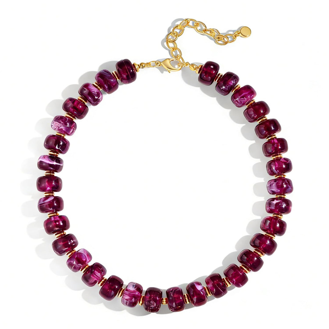 LILIE&WHITE Resin Chunky Beaded Necklace for Women Minimalistic Modern Statement Necklace Jewelry Accessories