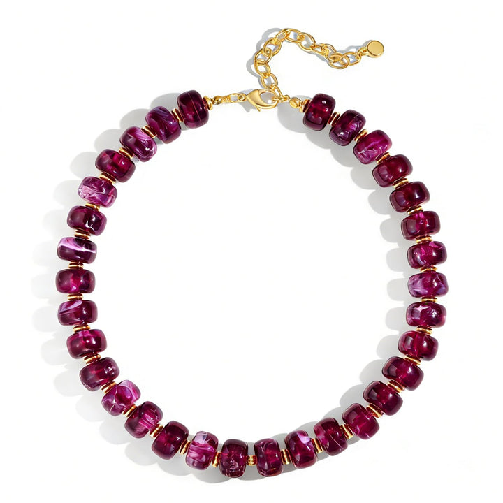 LILIE&WHITE Resin Chunky Beaded Necklace for Women Minimalistic Modern Statement Necklace Jewelry Accessories