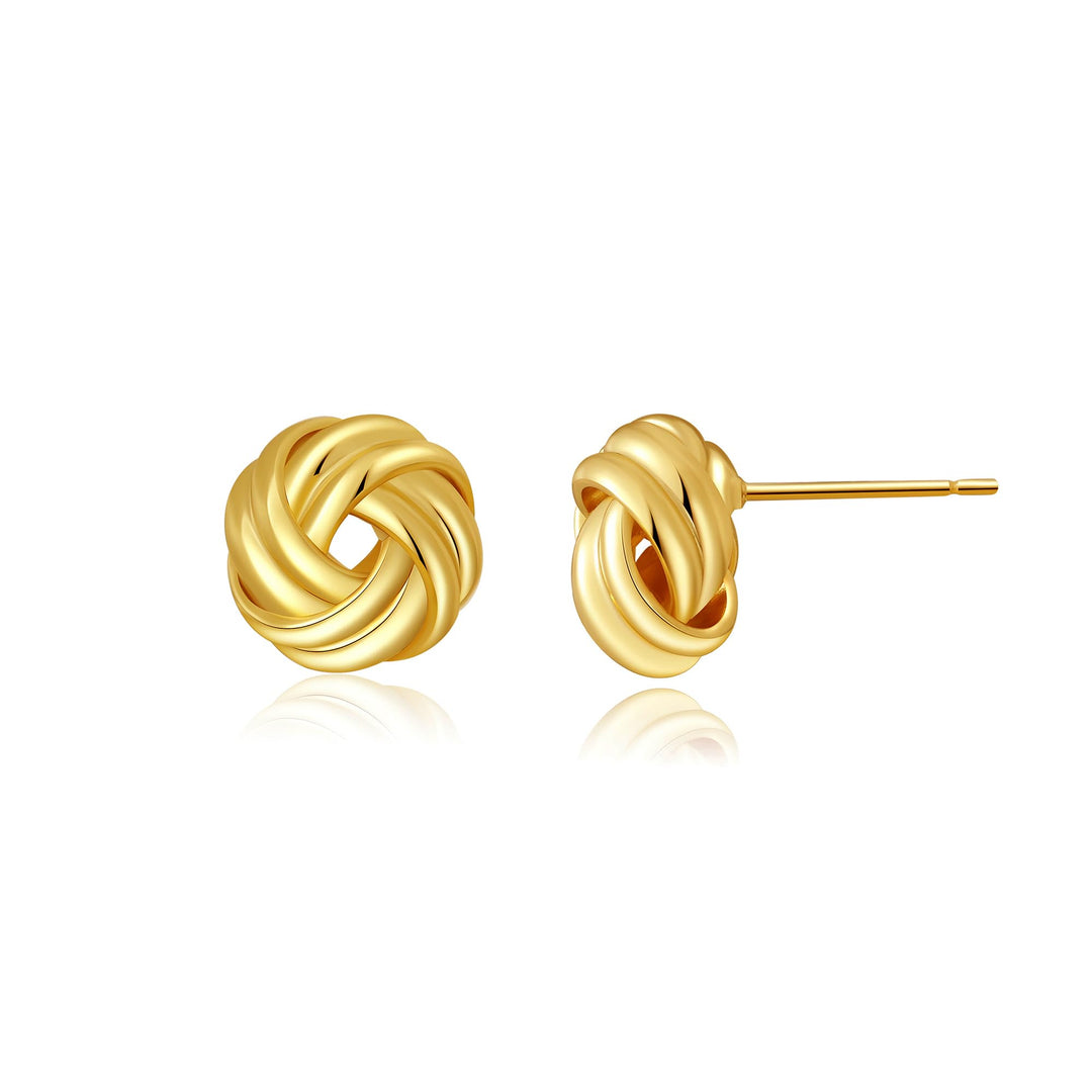 SHERLOVE Trendy Gold Plated Knot Earrings for Women Chunky Statement Drop Dangle Earrings Lightweight Hypoallergenic Fashion Accessories Gold Jewelry Gifts for Womens