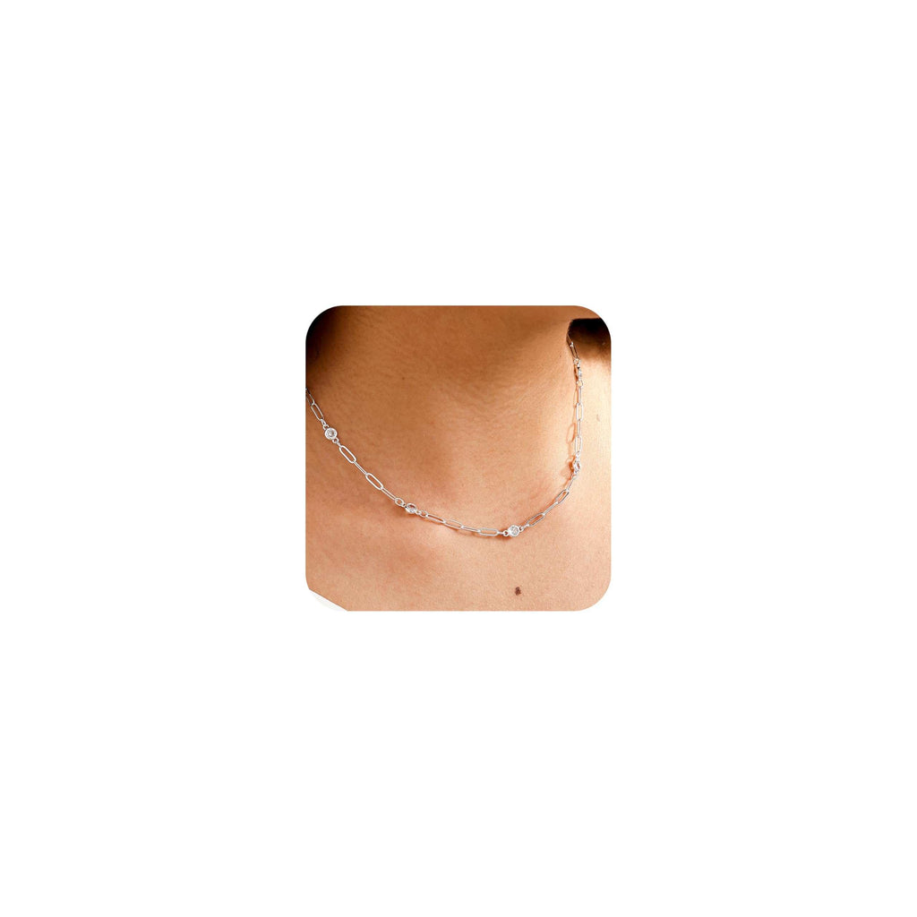 CUEZIY Mothers Day Gifts - Dainty Silver Gold Necklaces
