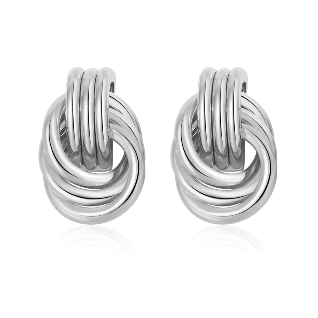 SHERLOVE Trendy Gold Plated Knot Earrings for Women Chunky Statement Drop Dangle Earrings Lightweight Hypoallergenic Fashion Accessories Gold Jewelry Gifts for Womens