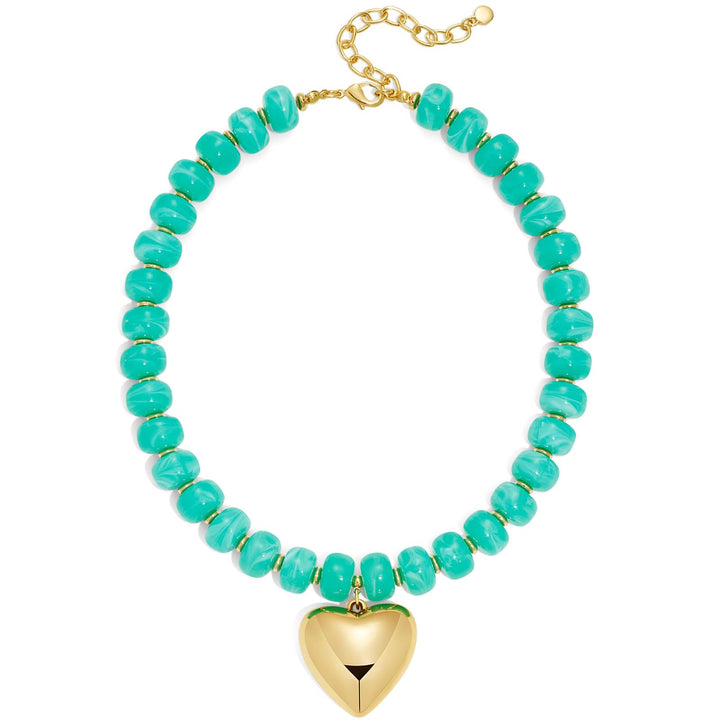 LILIE&WHITE Resin Chunky Beaded Necklace for Women Minimalistic Modern Statement Necklace Jewelry Accessories