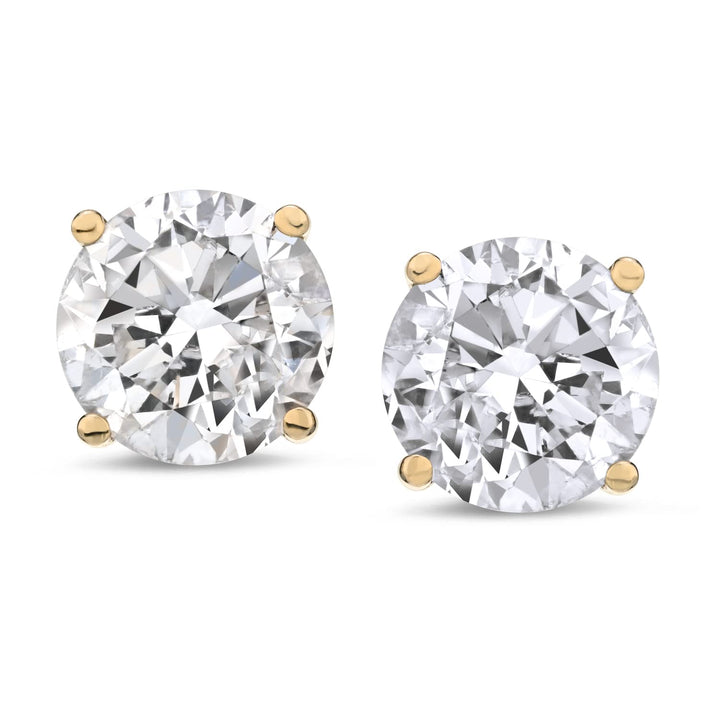 The Diamond Channel CERTIFIED 1 to 6 Carat LAB GROWN Solitaire Diamond Stud Earrings Round Cut 4 Prong Screw Back (F-G Color, VS1-VS2 Eye Clean Clarity)