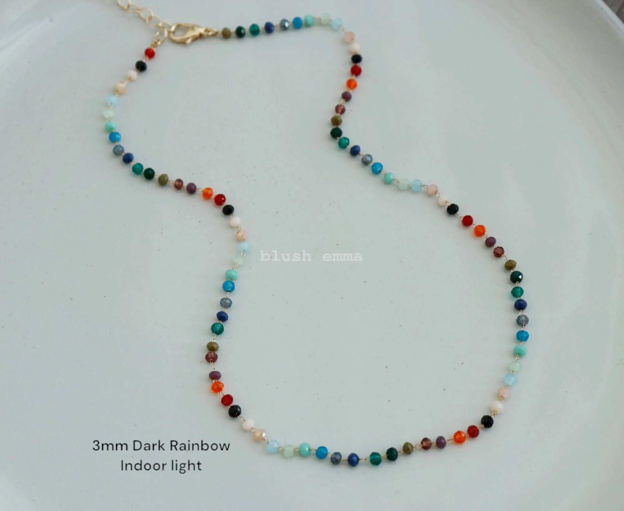 Rainbow Gemstone Beaded Necklace – A Dainty Touch of Color and CharmA Splash of Color, A Dash of JoyThe Rainbow Gemstone Beaded Necklace brings a burst of vibrant color and effortless elegance to your collection. Crafted with 1.5mm sRemoloxRainbow Gemstone Beaded Necklace