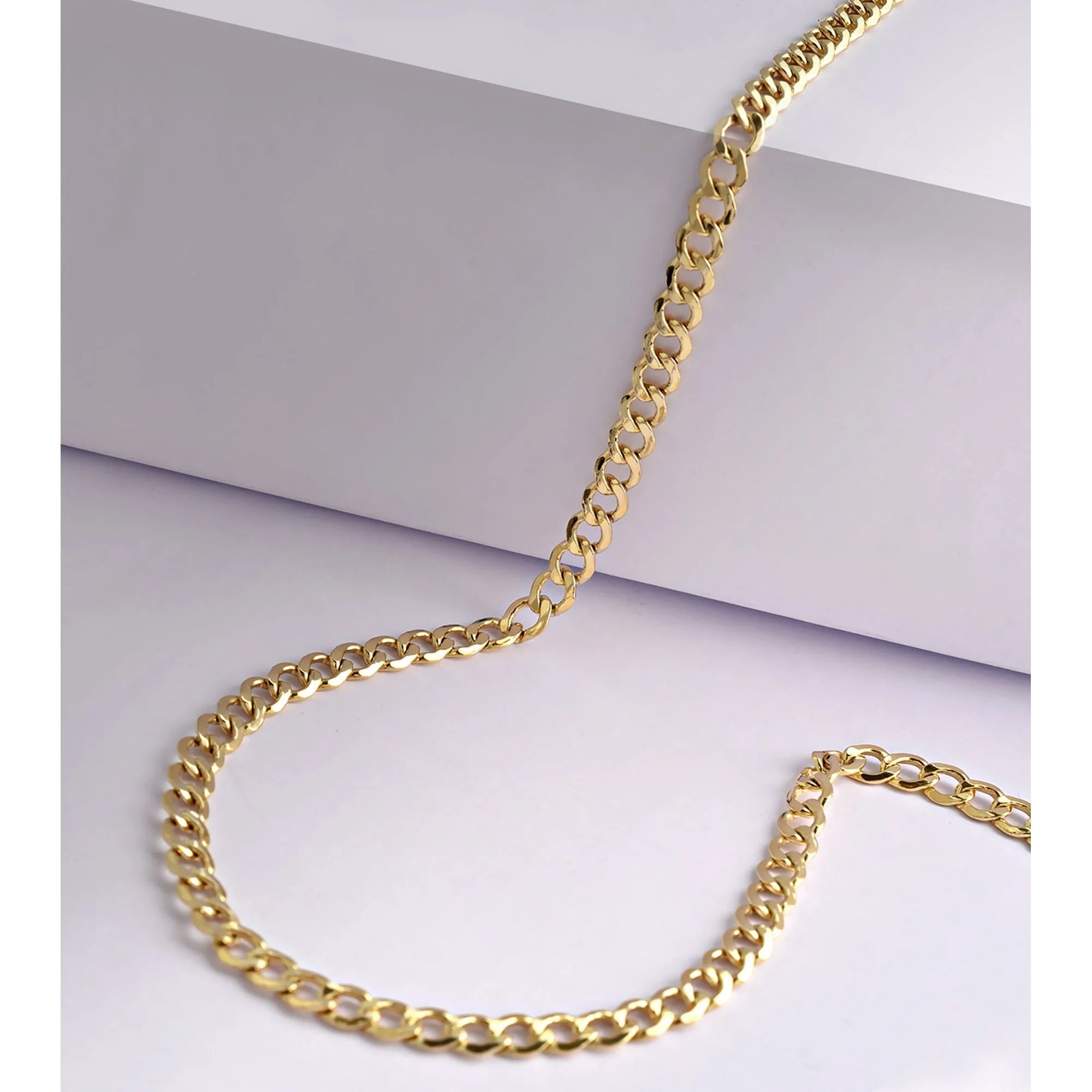 14K gold filled Miami Cuban link chain necklace in various widths for men and women