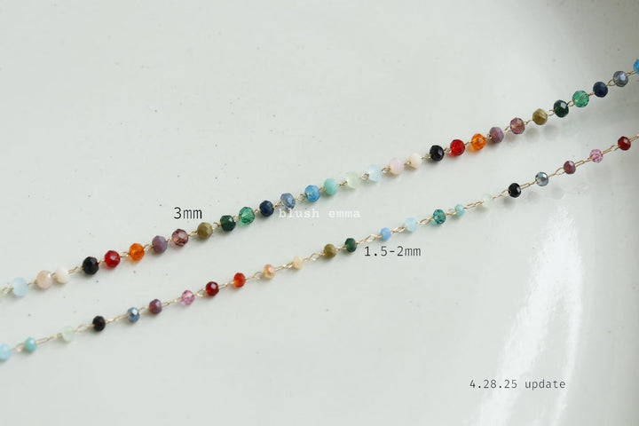 Rainbow Gemstone Beaded Necklace – A Dainty Touch of Color and Charm
