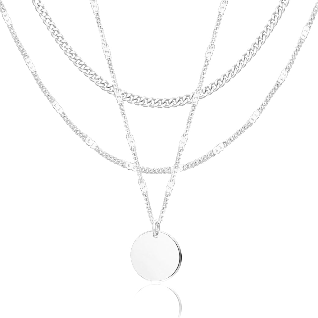 Lot de colliers en plaqué or 14 carats – Bijoux à pendentifs superposables qui ne ternissent pas