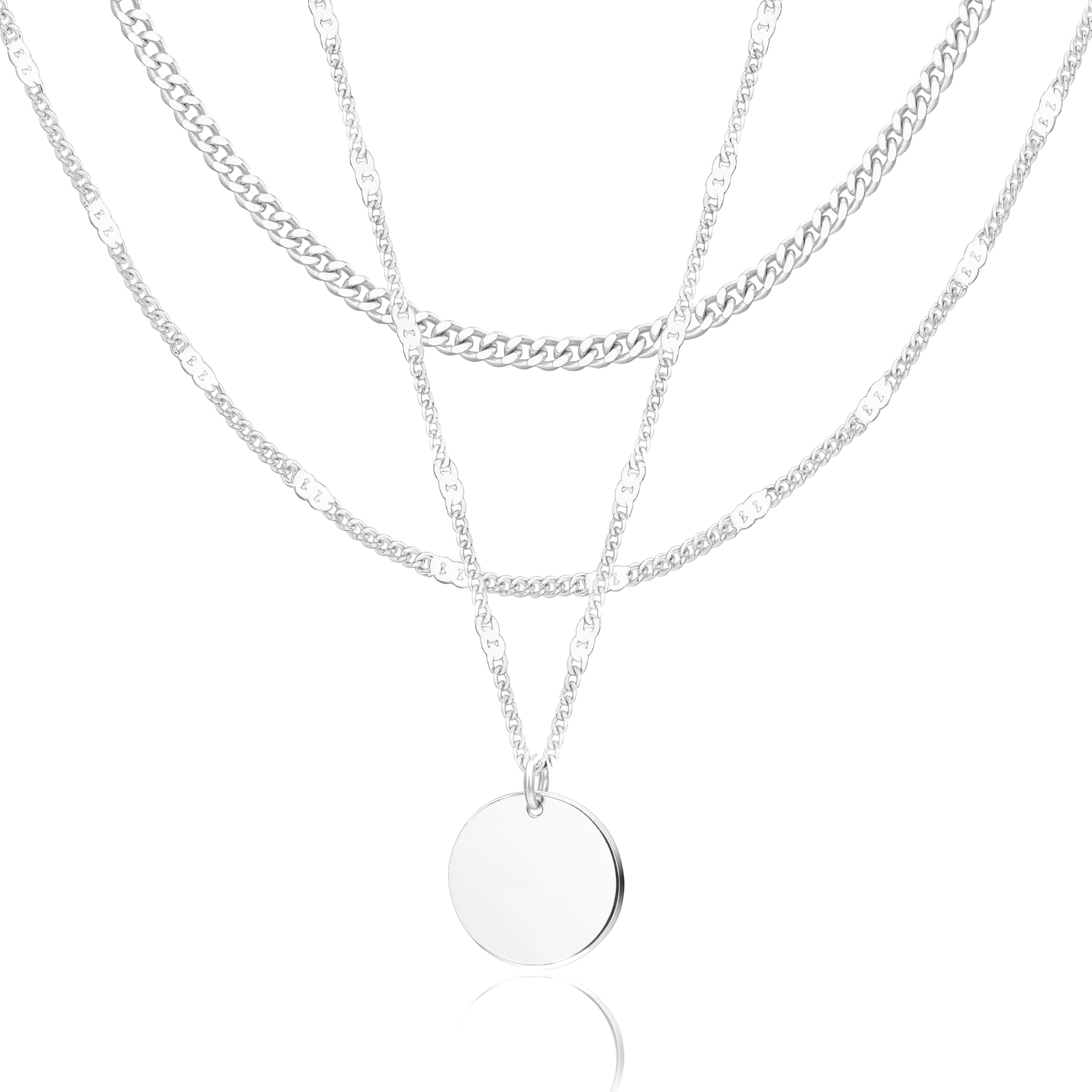 Lot de colliers en plaqué or 14 carats – Bijoux à pendentifs superposables qui ne ternissent pas