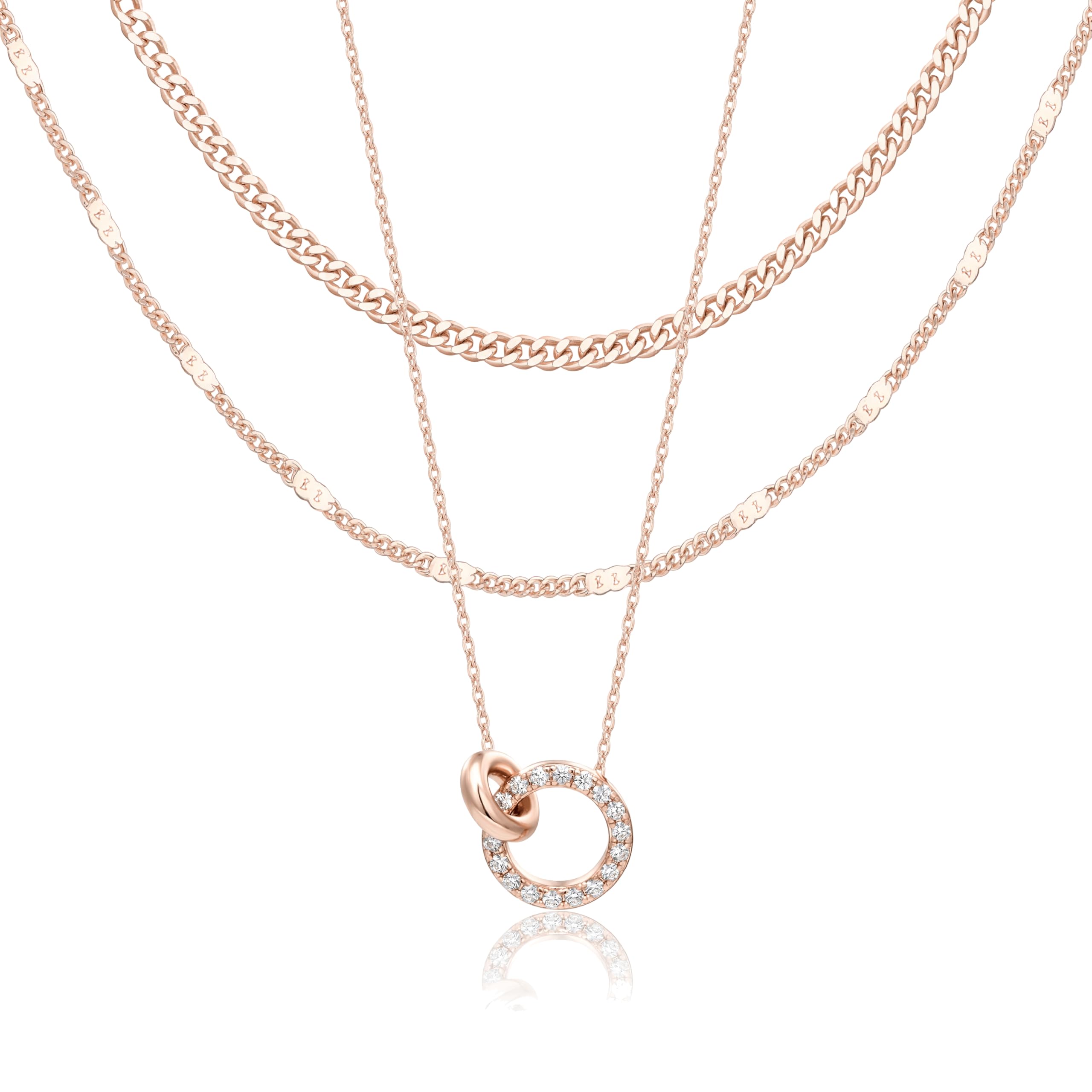 Lot de colliers en plaqué or 14 carats – Bijoux à pendentifs superposables qui ne ternissent pas
