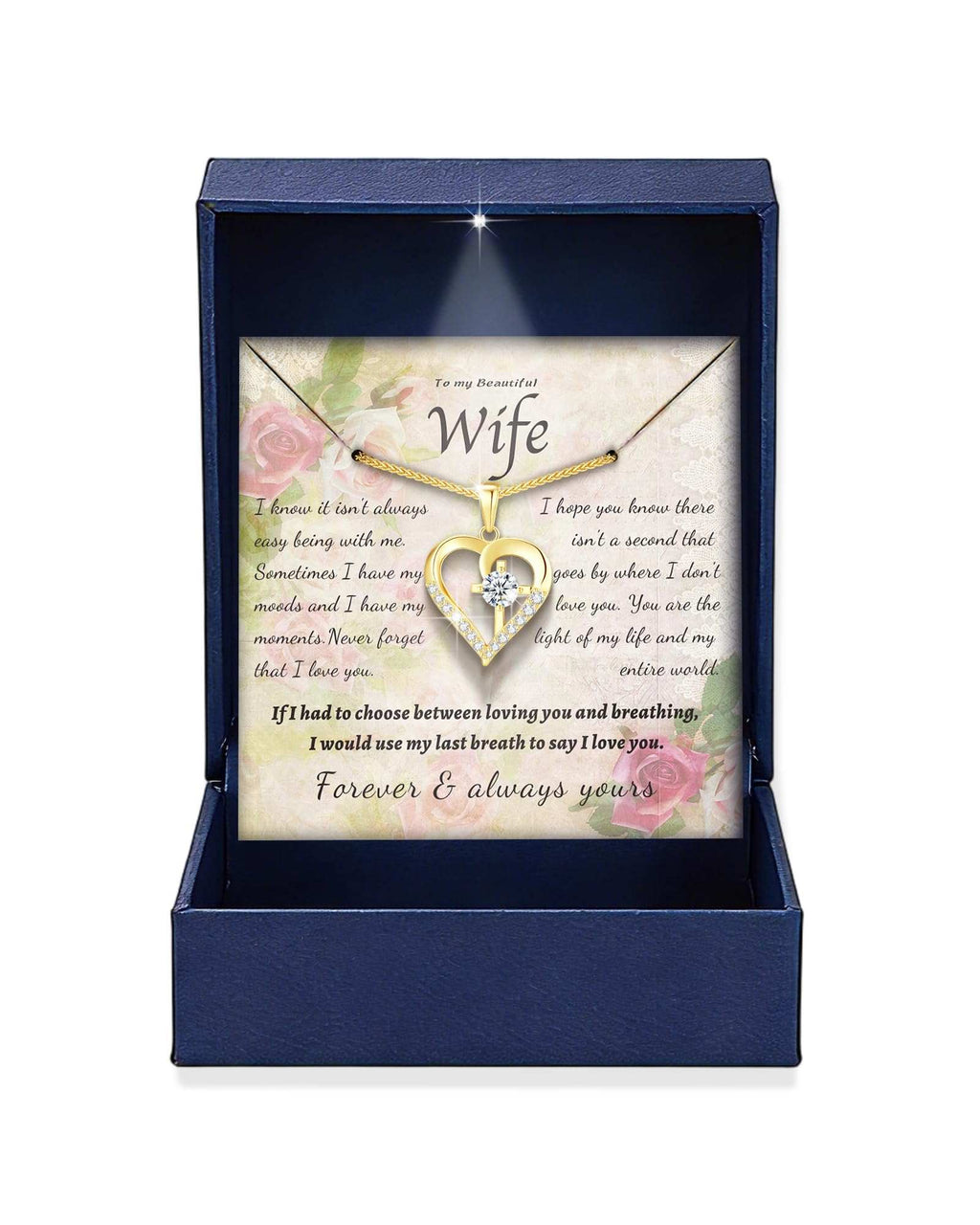 Moissanite Cross Necklace for Women in Light-Up Gift Box