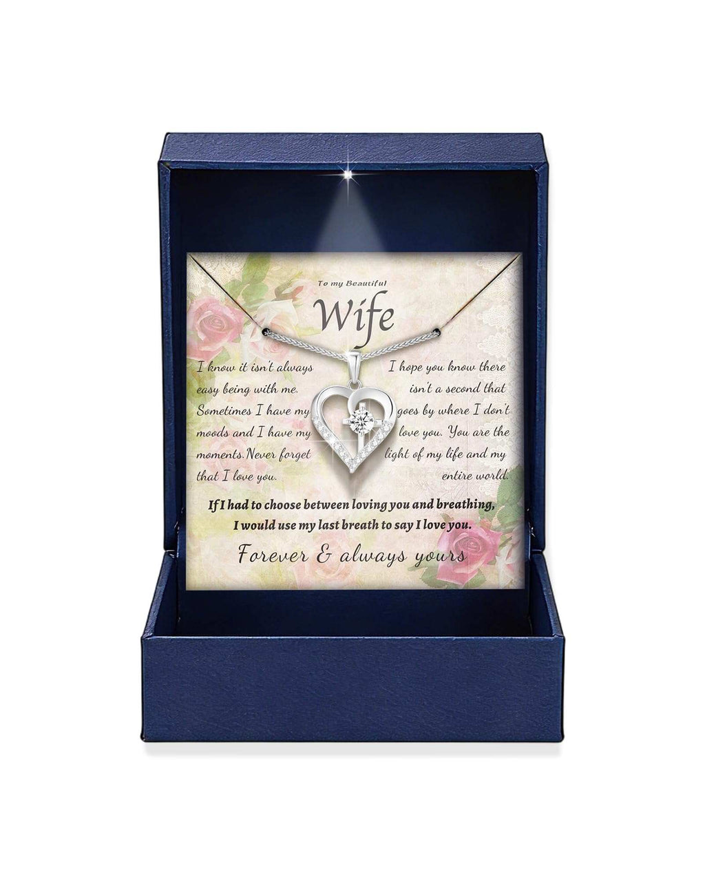 Moissanite Cross Necklace for Women in Light-Up Gift Box